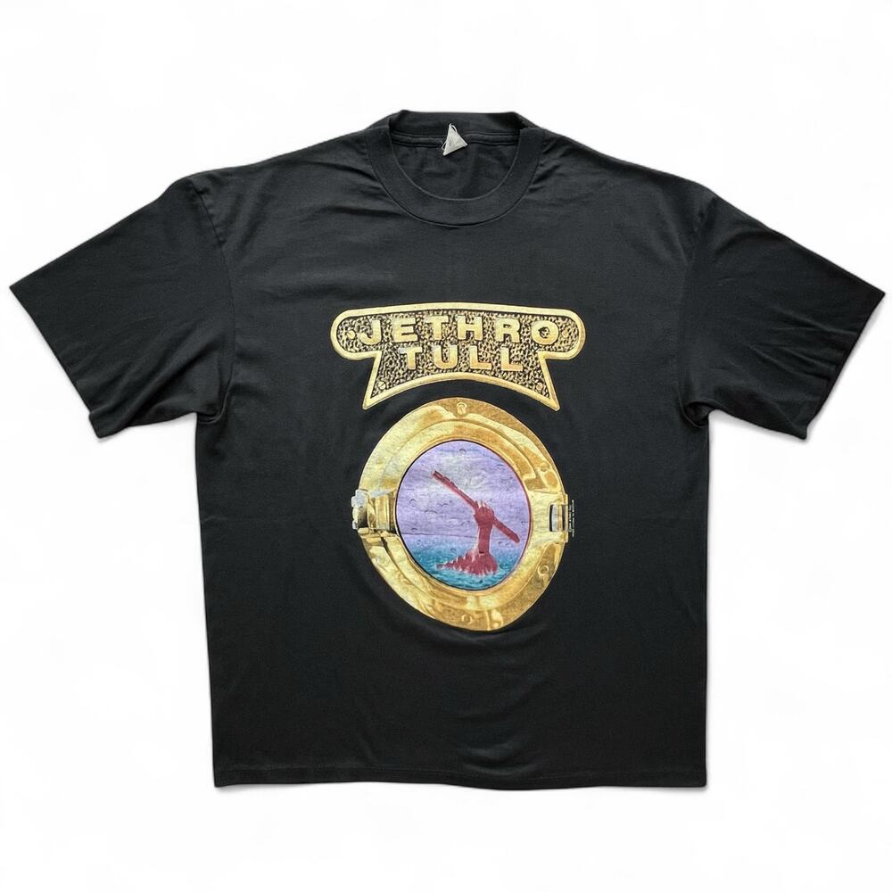 Vintage Jethro Tull Rock Island Ocean Porthole 80s Band Tee TShirt Single Stitch